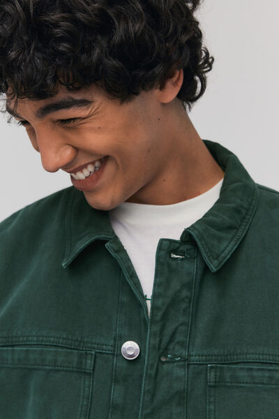 Veste en jean matelassé oversize