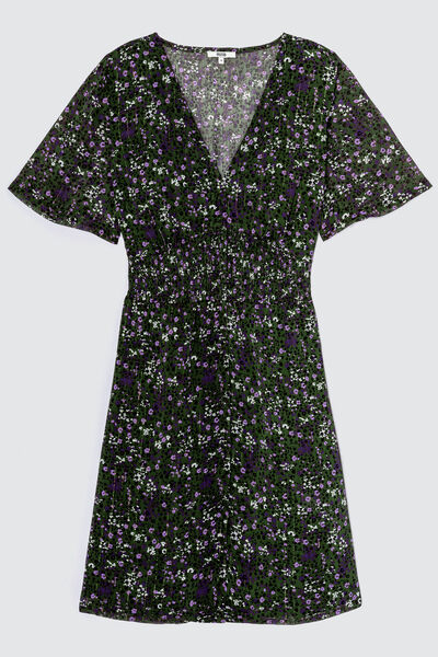 Robe courte imprimée en polyester recyclé