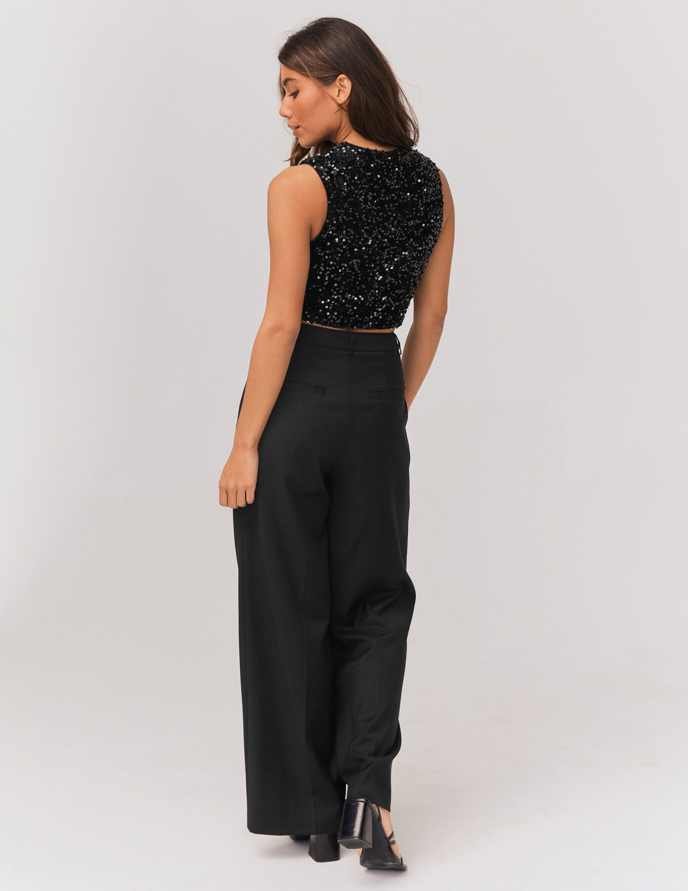 Gilet sans manches sequins