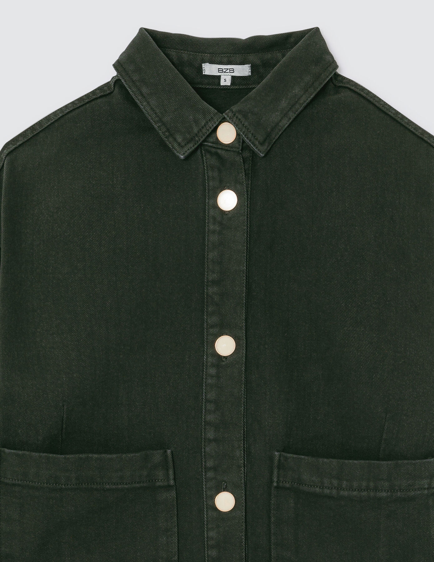 Veste en jean boutons dorés