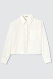 Chemise cropped unie