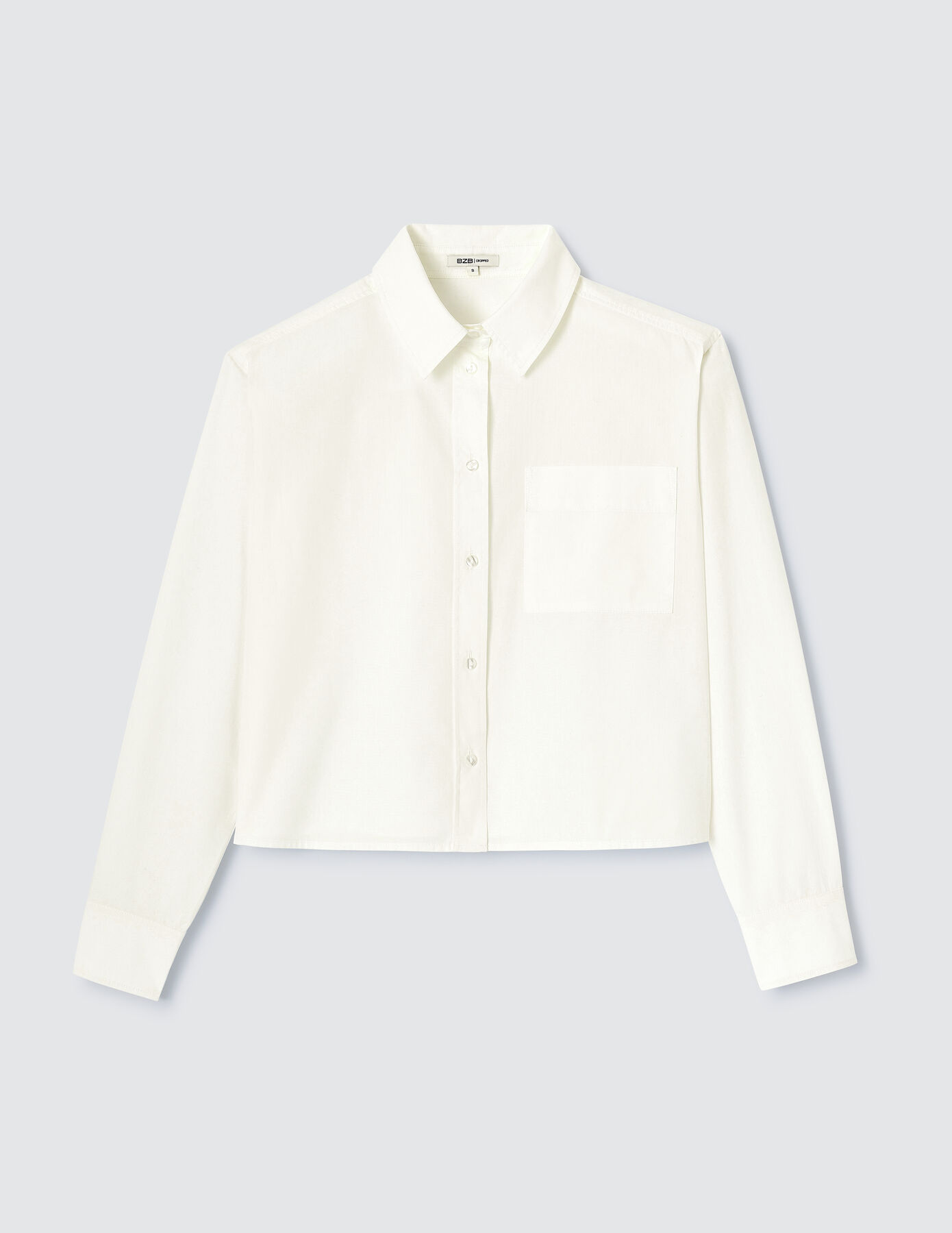 Chemise cropped unie