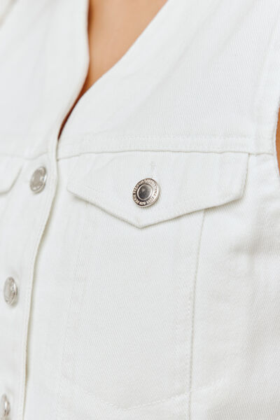 Veste denim sans manches