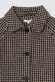 Manteau en laine à carreaux