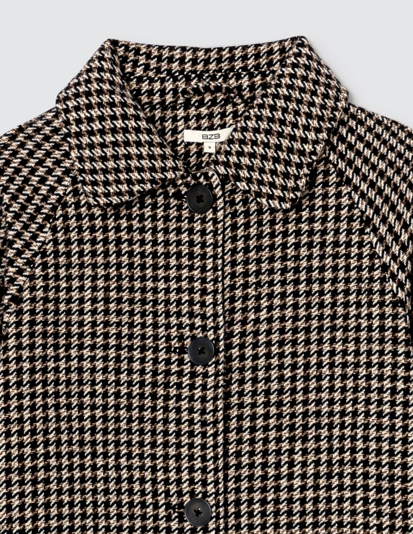 Manteau en laine à carreaux