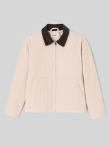 Veste zipp&eacute;e unie col velours