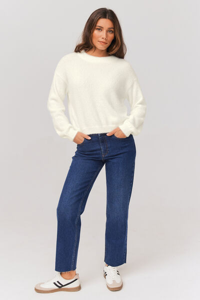 Pull maille col rond