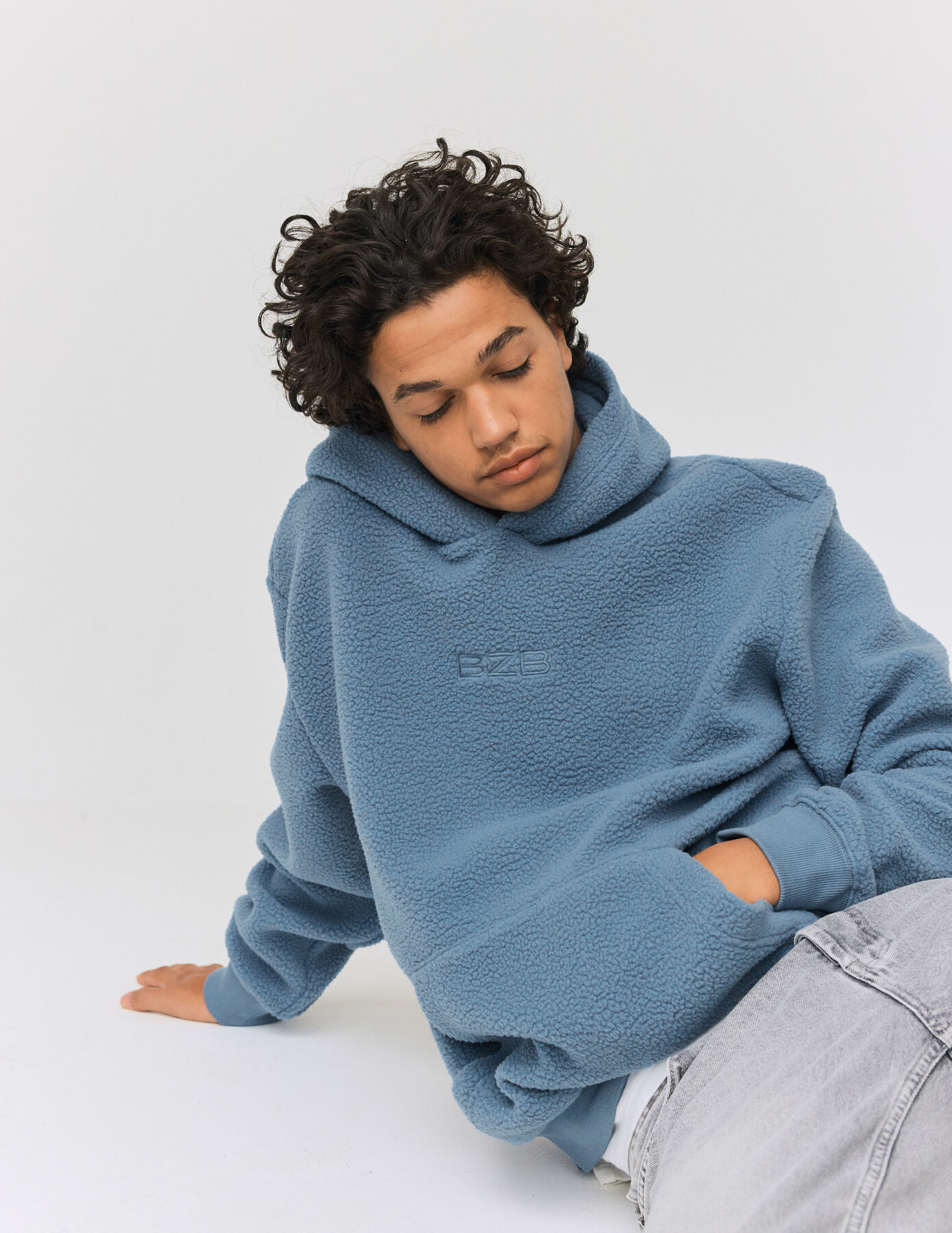 Sweat sherpa à capuche