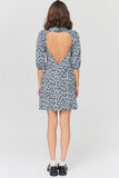 Robe courte imprimée dos ouvert