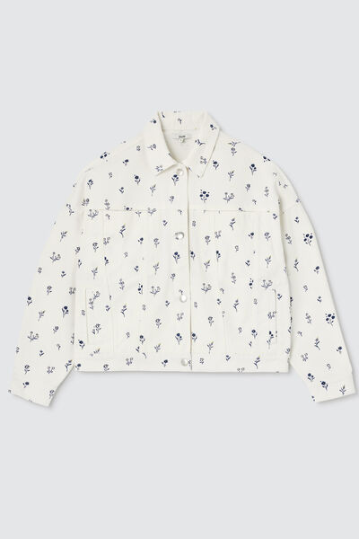 Veste en jean imprimée