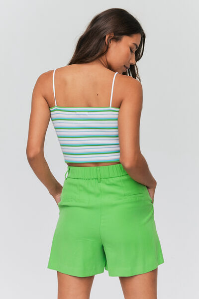 Top bustier rayé en coton