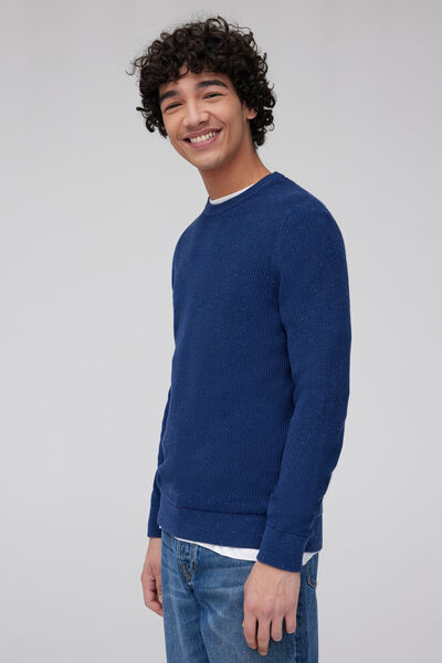 Pull côtelé coton neps