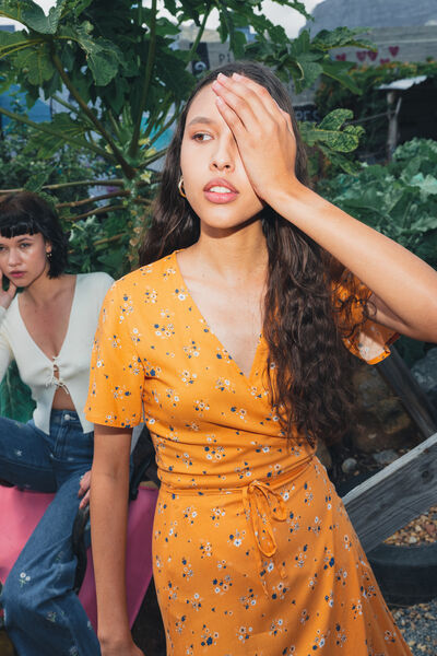 Robe longue imprimée