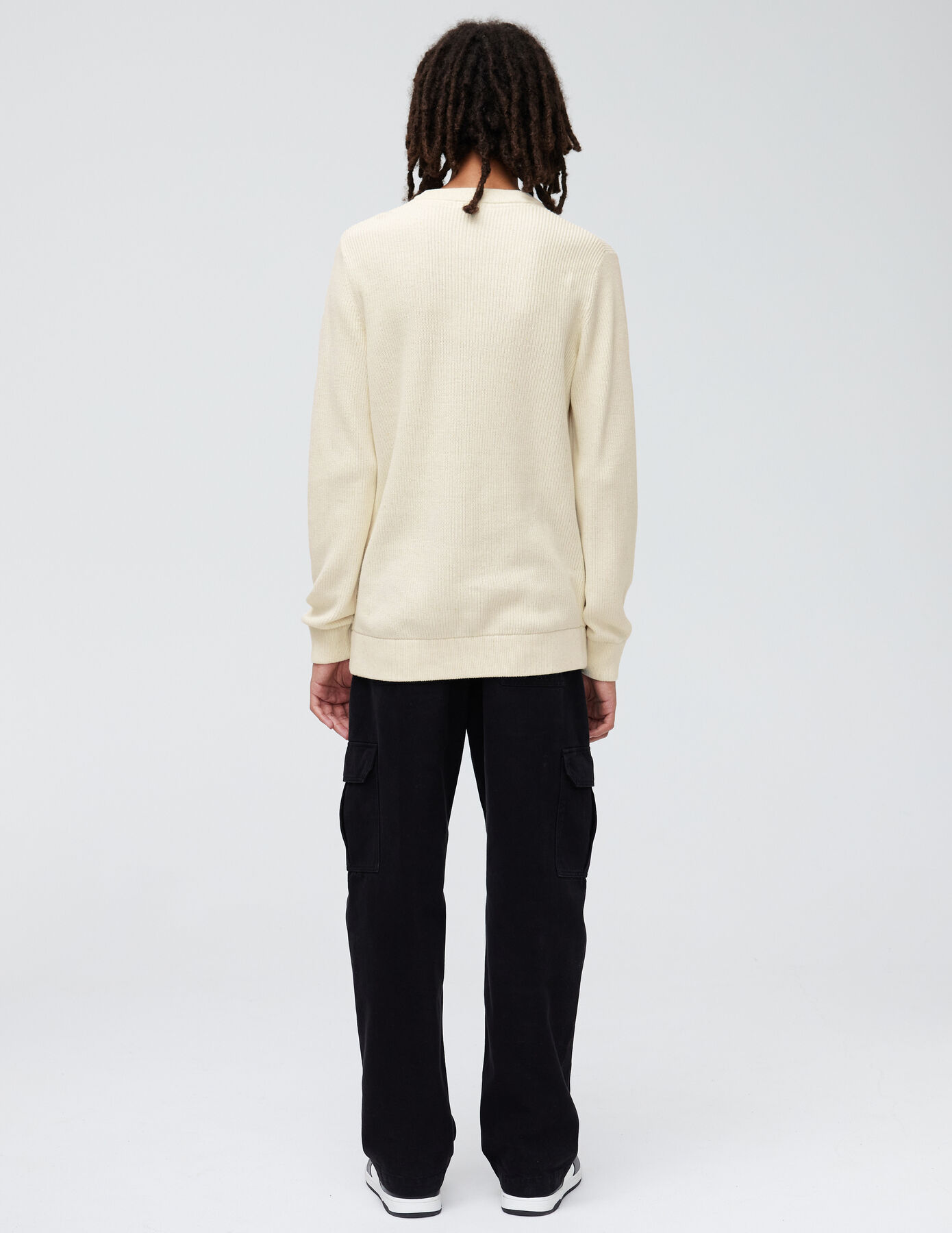 Pull côtelé coton neps