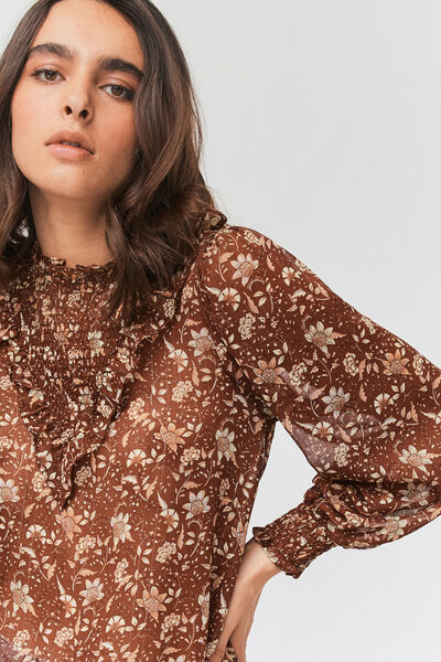 Blouse voile imprimée
