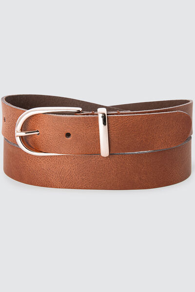 Ceinture cuir boucle ovale