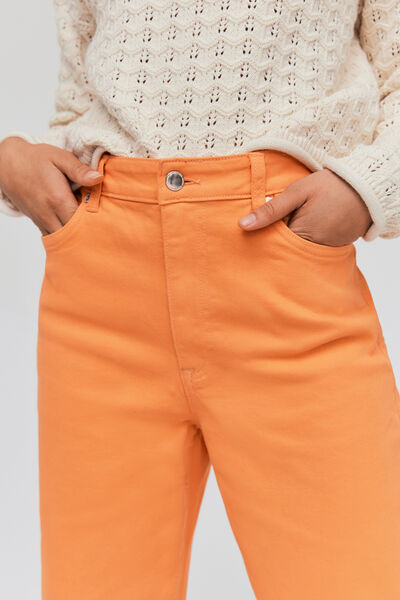Jean wide leg couleur cropped