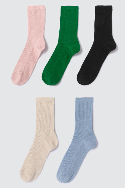 Lot de 5 paires de socquettes lurex