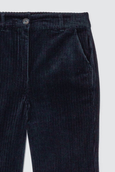 Pantalon wide leg long en velours
