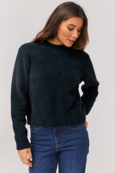 Pull maille col rond