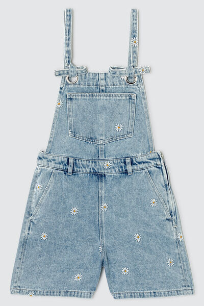 Salopette short brodée