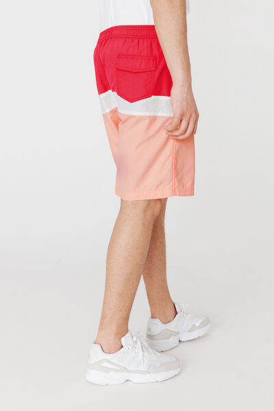 Short de bain long colorblock