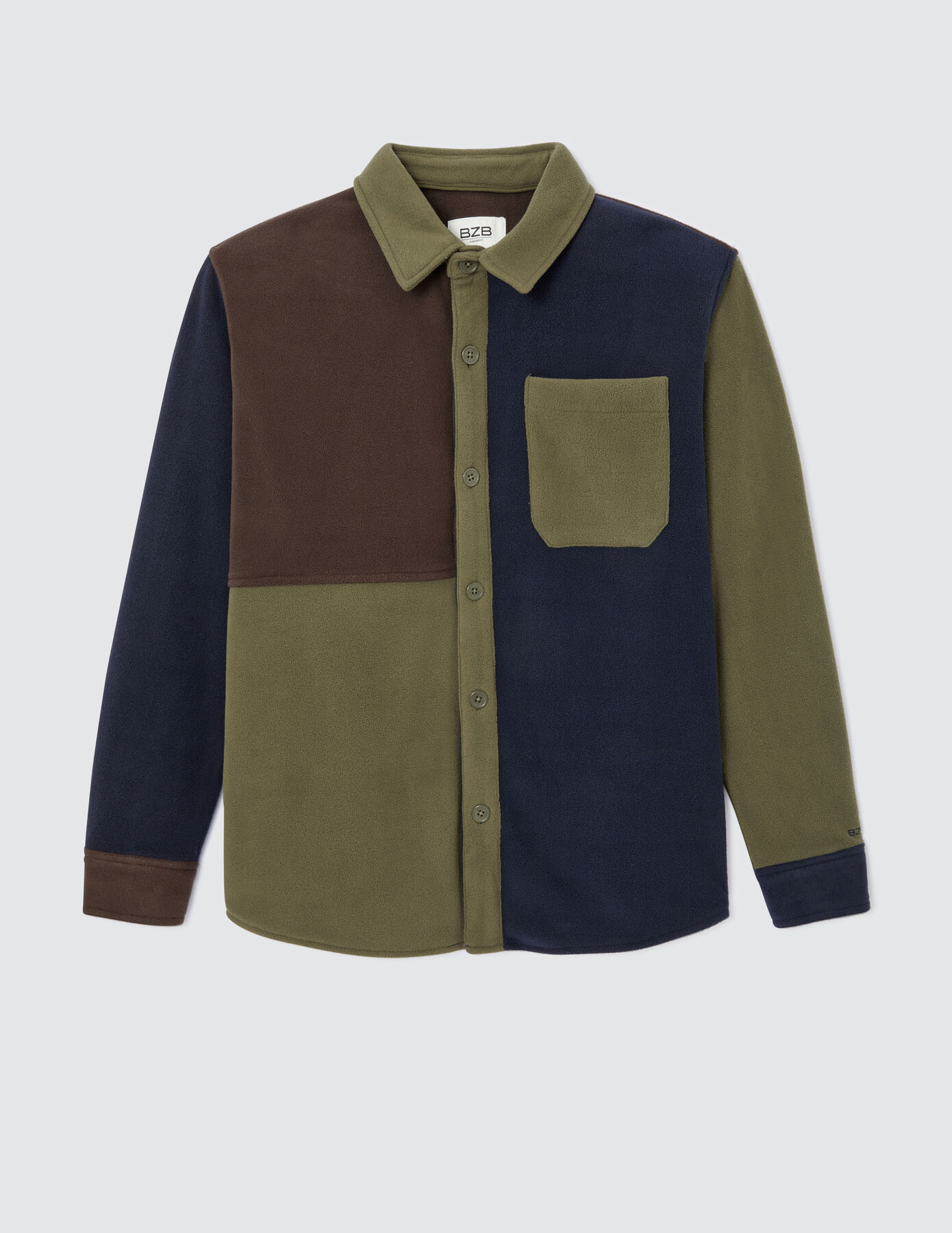 Surchemise polaire colorblock
