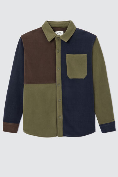Surchemise polaire colorblock