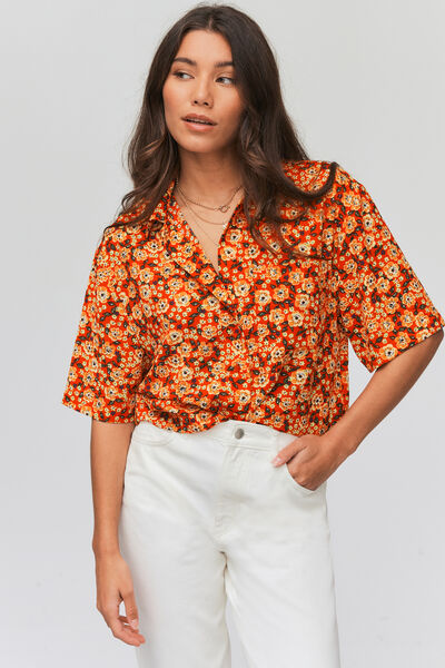 Chemise à imprimé fleuri