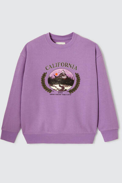 Sweat col rond brodé