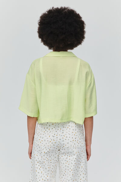 Chemise satinée boxy