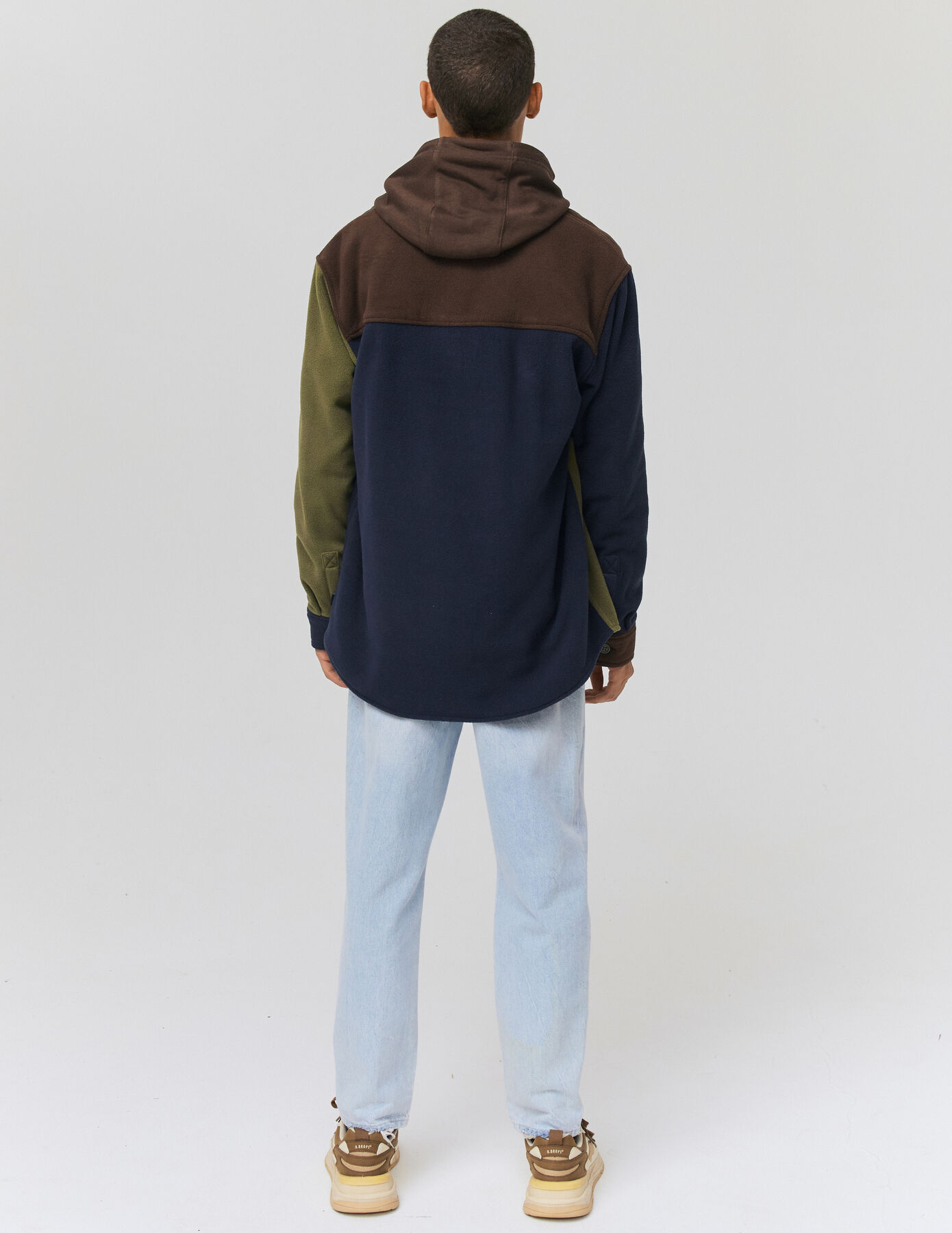 Surchemise polaire colorblock