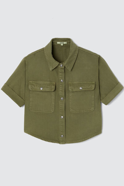 Veste coton manches courtes
