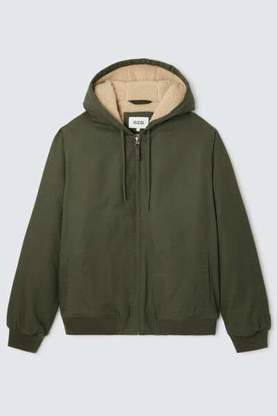 Blouson à capuche intérieur sherpa