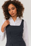 Robe rayée en flanelle