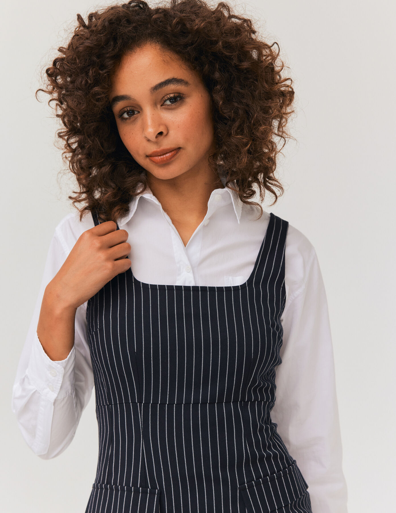 Robe rayée en flanelle