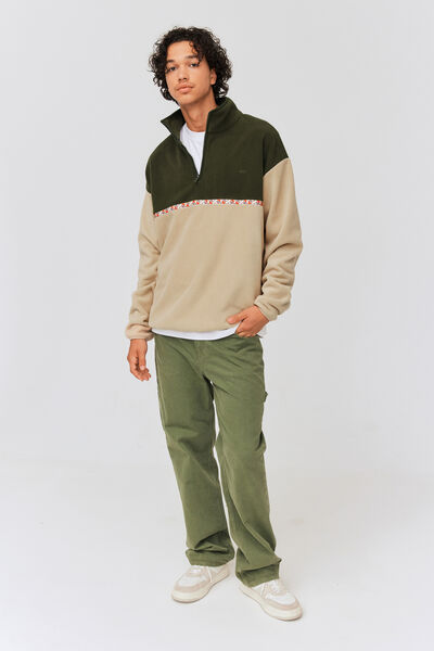 Sweat polaire col montant zippé