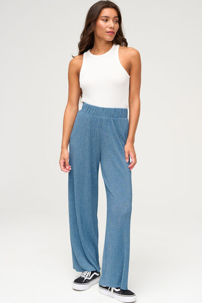 Pantalon plissé en polyester recyclé