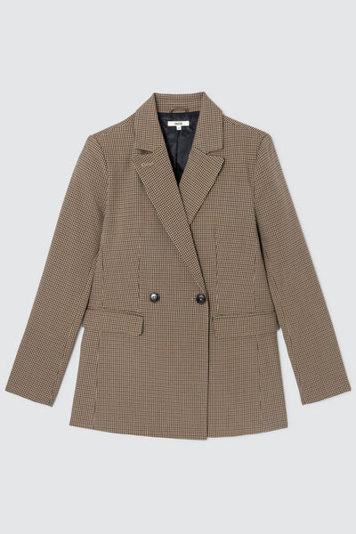 Veste blazer carreaux polyester recyclé