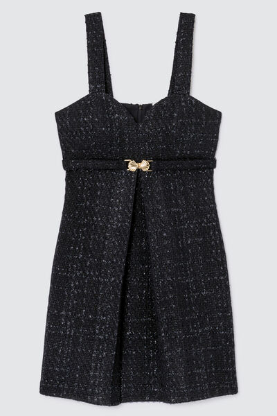 Robe chasuble en tweed