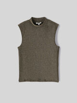 T-shirt sans manches pailleté