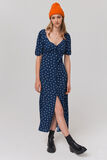 Robe longue boutonnée imprimée