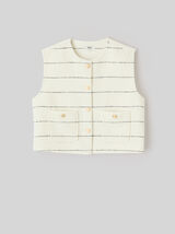 Veste sans manche en tweed