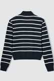 Pull rayé boutons épaule