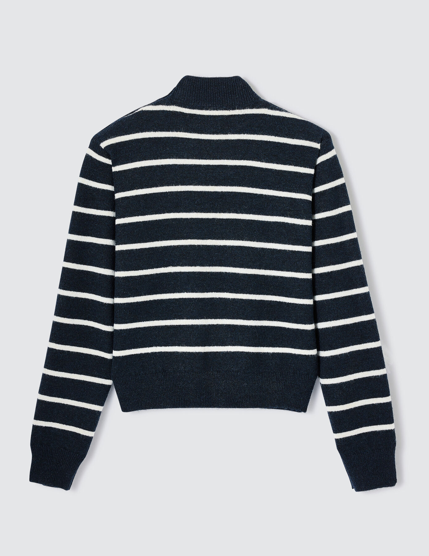 Pull rayé boutons épaule