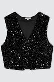 Gilet sans manches sequins