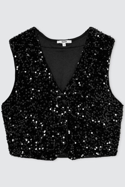 Gilet sans manches sequins
