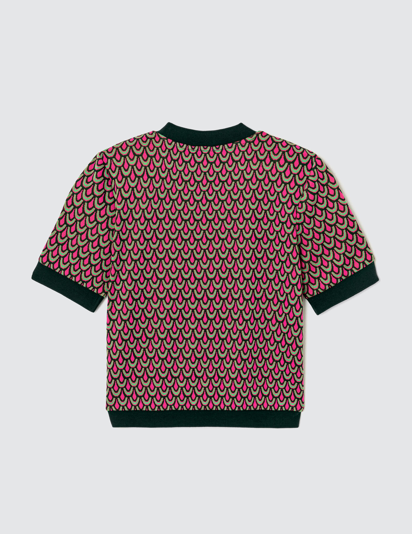 T-shirt jacquard géométrique