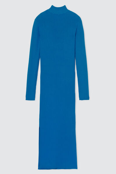Robe longue à cotes