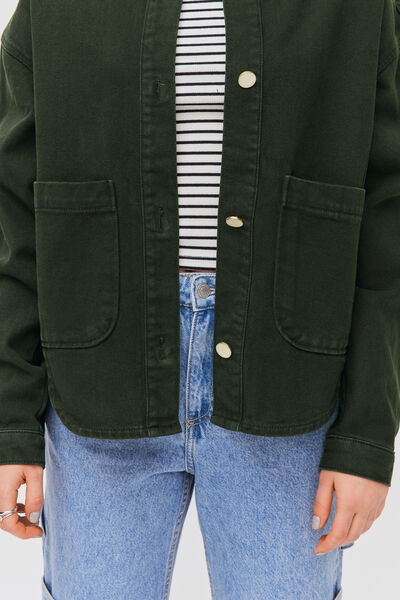 Veste en jean boutons dorés